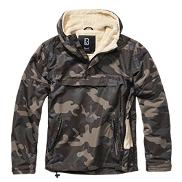 Brandit Windbreaker Sherpa darkcamo Teddyfell wind- und wasserabweisend