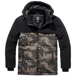 Brandit Teddyfleece Jacke Jackson schwarz/darkcamo