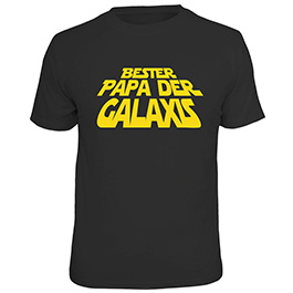 Rahmenlos T-Shirt Bester Papa der Galaxis schwarz