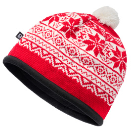 Brandit Strickmütze Snow Cap rot/weiß