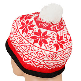 Kleinbild 1 Brandit Strickmtze Snow Cap rot/wei