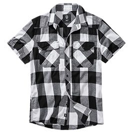 Brandit Checkshirt kurzarm schwarz/wei kariert