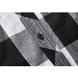Brandit Checkshirt kurzarm schwarz/weiß kariert Bild 4