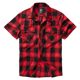 Brandit Checkshirt kurzarm schwarz/rot kariert