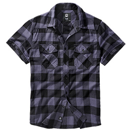 Brandit Checkshirt kurzarm schwarz/grau kariert