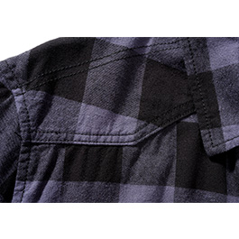 Brandit Checkshirt kurzarm schwarz/grau kariert Bild 4