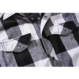 Brandit Checkshirt ärmellos schwarz/weiß kariert Bild 3