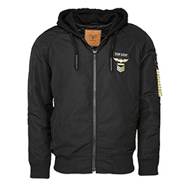 Top Gun Fliegerjacke mit Kapuze The Flying Legend schwarz