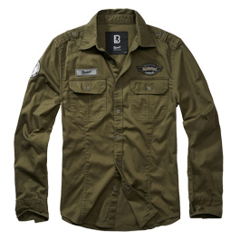 Brandit Hemd Luis Vintageshirt oliv