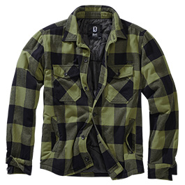 Brandit Flanelljacke Lumberjacket oliv/schwarz kariert