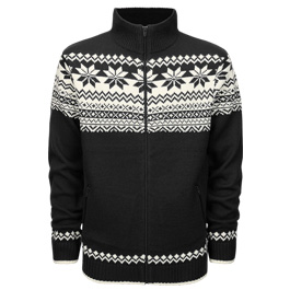 Brandit Strickjacke Norweger Cardigan schwarz