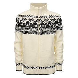 Brandit Strickjacke Norweger Cardigan wei