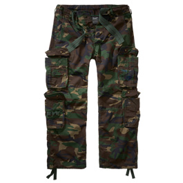 Brandit Cargohose Pure Vintage Trousers Ripstop woodland