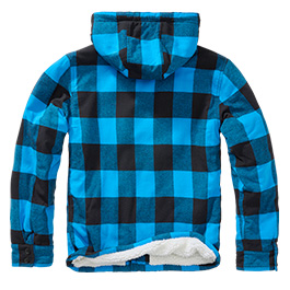 Brandit Hemdjacke Lumberjacket Flanell mit Kapuze schwarz/blau kariert Bild 1 xxx: