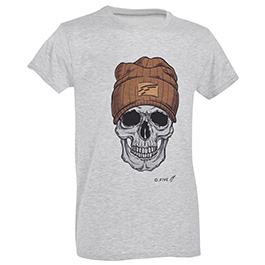 Defcon 5 T-Shirt Skull with Cap grau