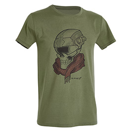 Defcon 5 T-Shirt Skull with Helmet oliv