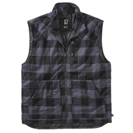 Brandit Weste Lumber Vest schwarz/grau karriert