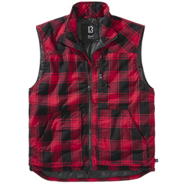 Brandit Weste Lumber Vest schwarz/rot karriert