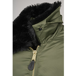 Brandit MA2 Jacke Fur Collar mit Pelzkragen oliv Bild 2