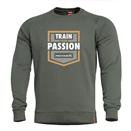 Pentagon Sweatshirt Hawk Train Your Passion camo green