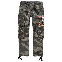 Brandit Hose Pure Slim Fit Trousers Iron Maiden darkcamo