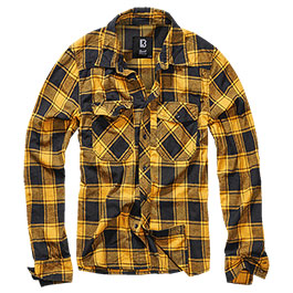 Brandit Checkshirt schwarz/gelb kariert