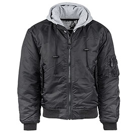 Fostex Fliegerjacke MA-1 mit Kapuze schwarz
