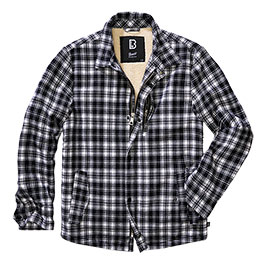 Brandit Sherpa Jacke Classic wei/schwarz kariert