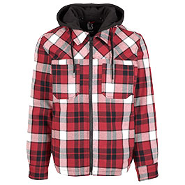 Brandit Jacke Top Heavy Twill rot/schwarz kariert