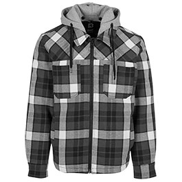 Brandit Jacke Top Heavy Twill wei/schwarz kariert