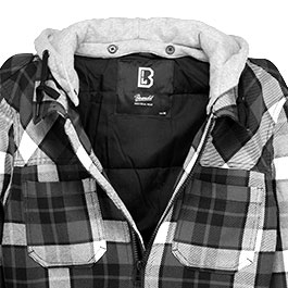 Kleinbild 2 Brandit Jacke Top Heavy Twill wei/schwarz kariert
