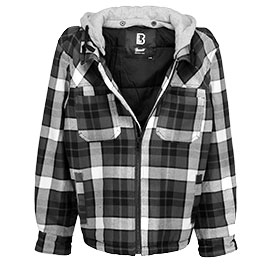 Kleinbild 3 Brandit Jacke Top Heavy Twill wei/schwarz kariert