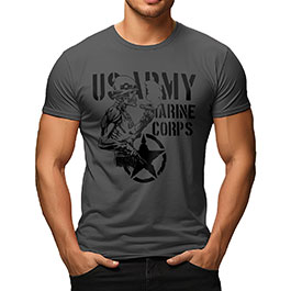 GASOLINE BANDIT T-SHIRT  US Army Corbs grau