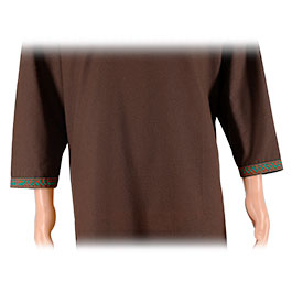 Kleinbild 2 Wikinger Tunika aus Baumwolle dunkelbraun Gr. L