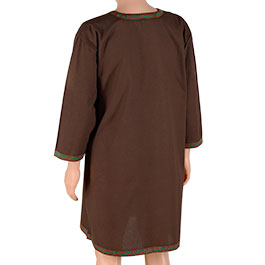 Kleinbild 4 Wikinger Tunika aus Baumwolle dunkelbraun Gr. L