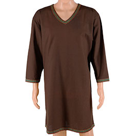 Kleinbild 6 Wikinger Tunika aus Baumwolle dunkelbraun Gr. L