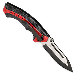 Kleinbild 1 CJH Einhandmesser schwarz rot mit Aluminium-Griff