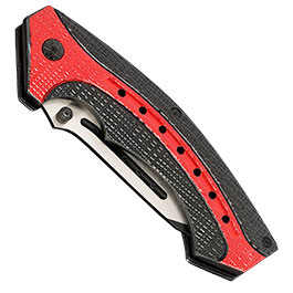 Kleinbild 3 CJH Einhandmesser schwarz rot mit Aluminium-Griff