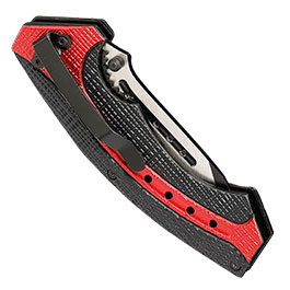 Kleinbild 4 CJH Einhandmesser schwarz rot mit Aluminium-Griff