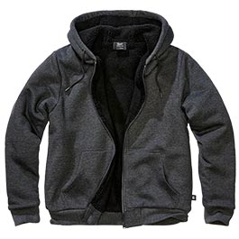 Produktbild zu Brandit Sweatjacke mit Teddyfellfutter schwarz-melange ...