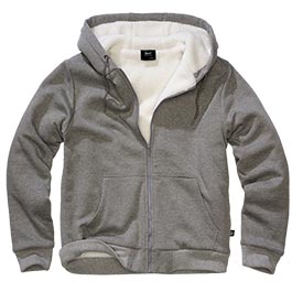 Produktbild zu Brandit Sweatjacke mit Teddyfellfutter dunkelgrau-meliert ...
