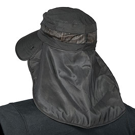 Kleinbild 3 Barbaric Sahara-Cap mit Nackenschutz und abnehmbarem Netzvisier schwarz