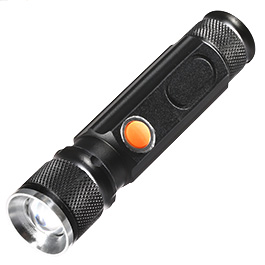 Mini LED-Taschenlampe und Arbeitsleuchte schwarz inkl. Akku