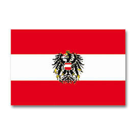 Flagge Österreich  (mit Wappen)