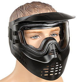 Paintball Schutzmaske GxG Stealth schwarz Single Glas