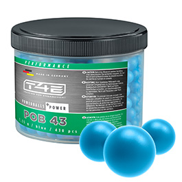 T4E Gummigeschosse Powerballs POB 43 Power Kal. .43 - 430 Stk. blau