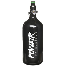 PowAir HPA Tank 0,8L / 48ci  mit Regulator 3000 PSI fr Painball/Airsoft schwarz