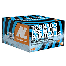 New Legion Tornado Premium Paintballs 2000er Karton Kal. .68