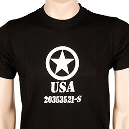 Kleinbild 3 Mil-Tec T-Shirt USA, schwarz