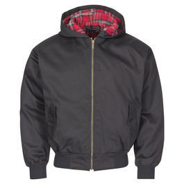 Harrington Jacke mit Kapuze, schwarz